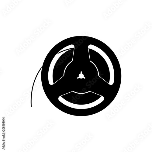 Bobbin with magnetic tape icon