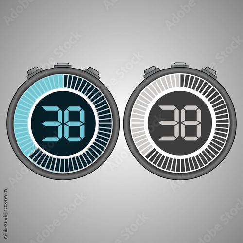 Electronic Digital Stopwatch 38 seconds