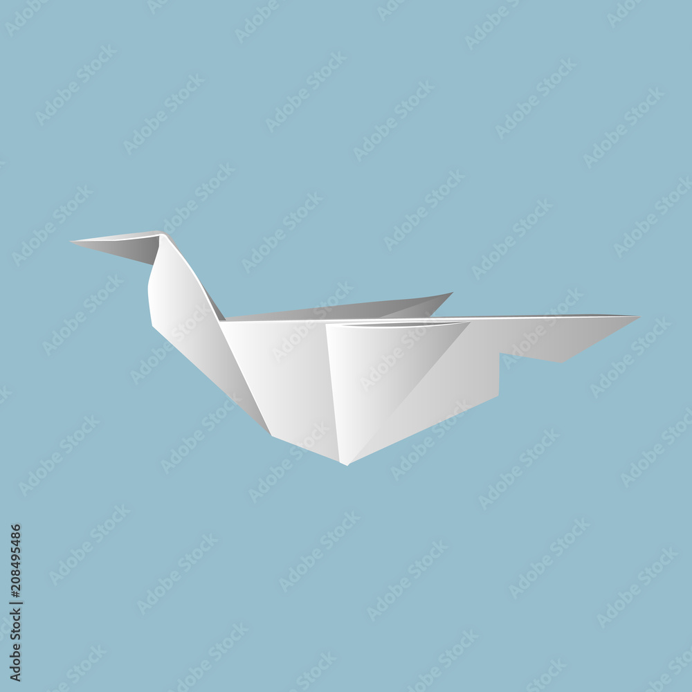 Naklejka premium Vector illustrations with origami