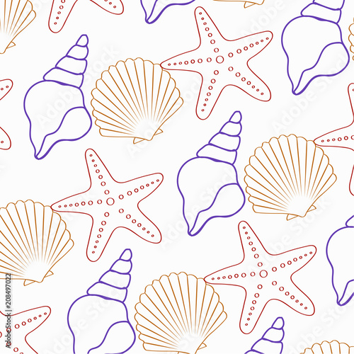 The seamless star-star pattern and shell