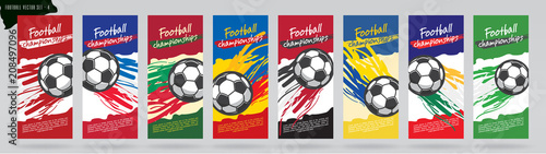 Soccer card design and football vector set.