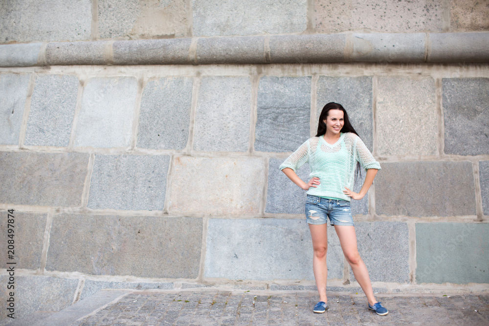 Urban portrait of a woman. Urban portrait of a woman.
