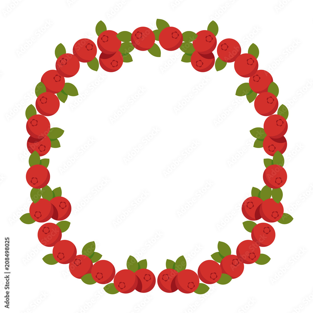 Red berry frame. Berries and leaves frame. Vector illustration. Red berry frame. Berries and leaves frame. Vector illustration.