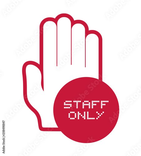 staff only symbol