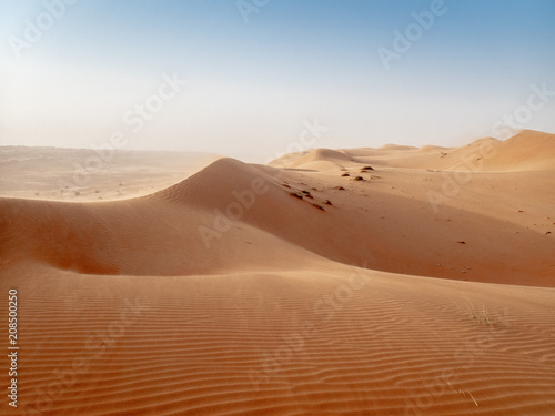 The dunes of the Wahiba Sands desert in Oman during a typical summer sand storm - 5