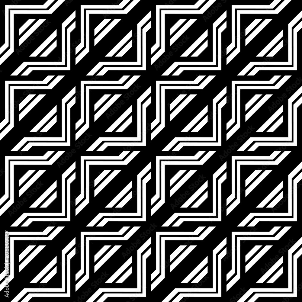 Design seamless monochrome geometric pattern Design seamless monochrome geometric pattern