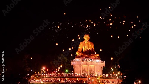 Wat Lamphun Doi ti.Big Buddha March 2018 of Lamphun,Thailand. photo