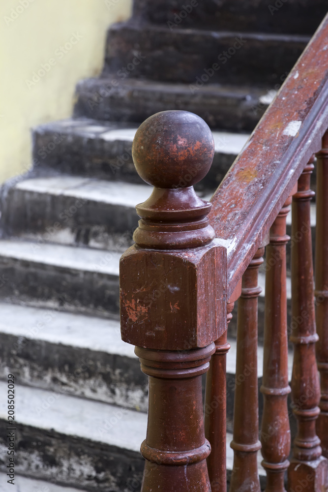 Detail of the old staircase Detail of the old staircase