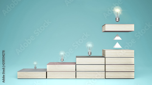 Foto Staircase made of books, education concept, learning, improvement and progress t
