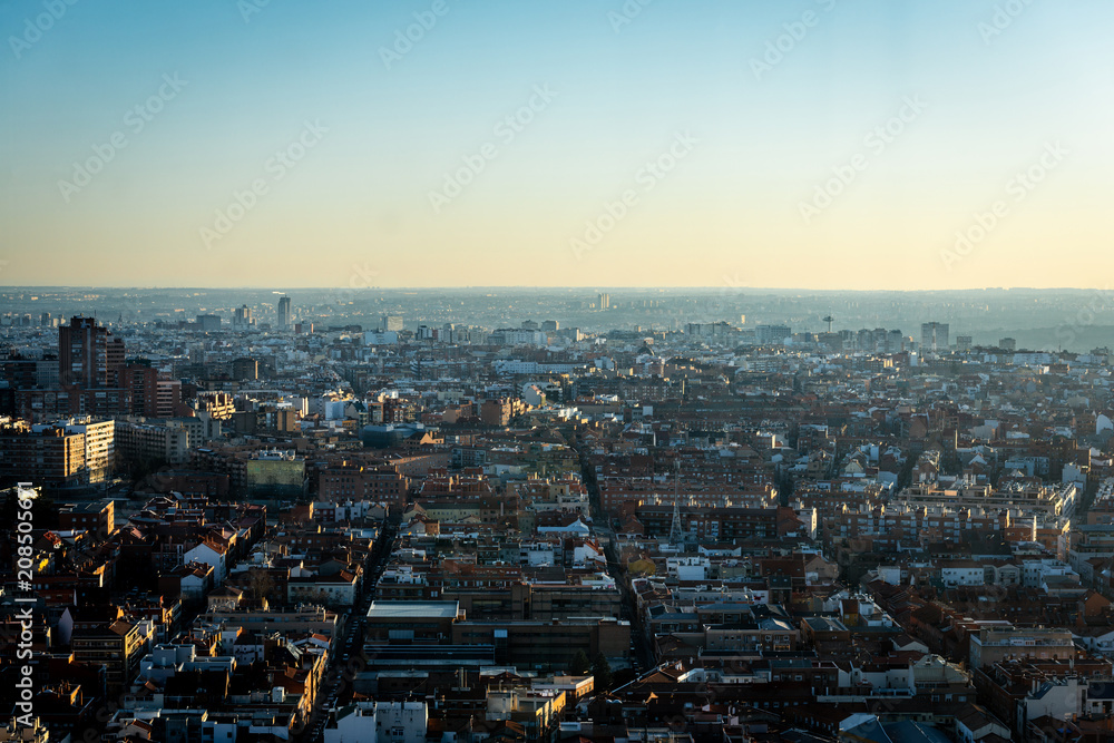 Madrid skyline from above