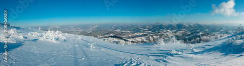 Winter mountain snowy landscape