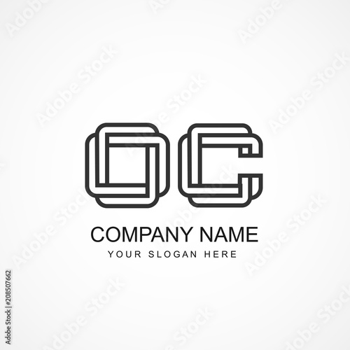 Initial Letter OC Logo Vector Design
