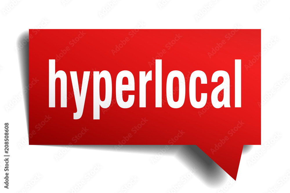 hyperlocal red 3d speech bubble hyperlocal red 3d speech bubble
