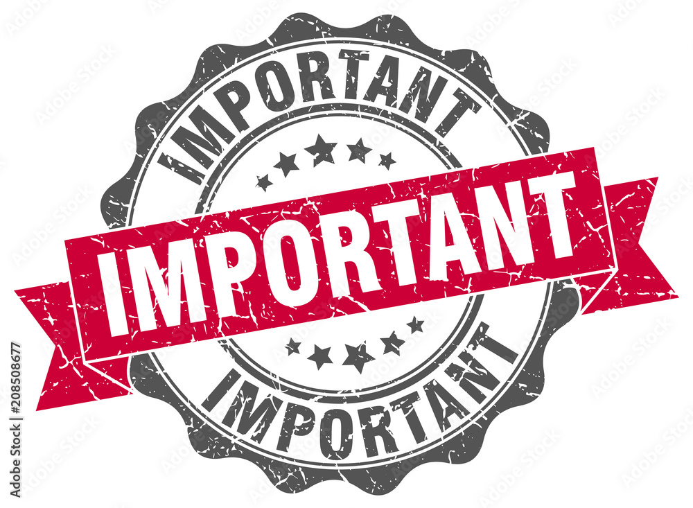 Fototapeta premium important stamp. sign. seal
