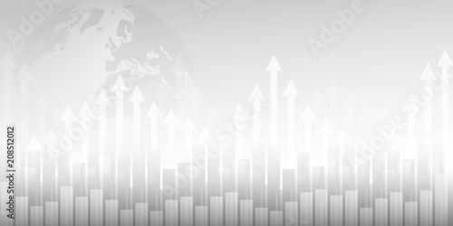 Business candle stick graph chart of stock market investment trading. Trend of graph. Vector illustration