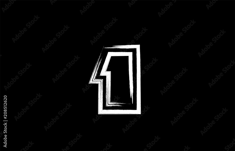 grunge black and white number 1 logo icon design grunge black and white number 1 logo icon design