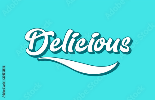 delicious hand written word text for typography design