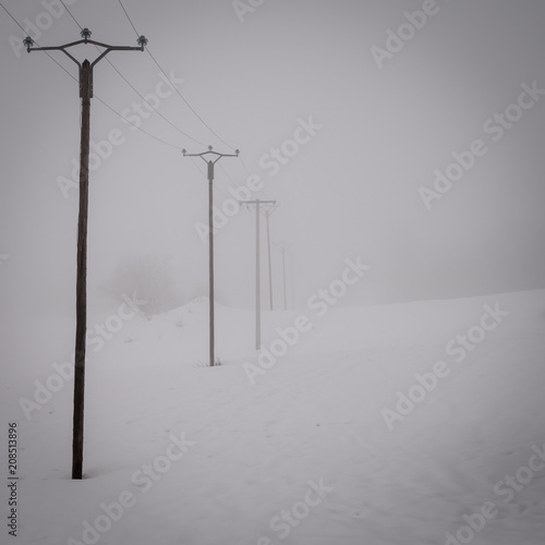 Brouillard enneigée