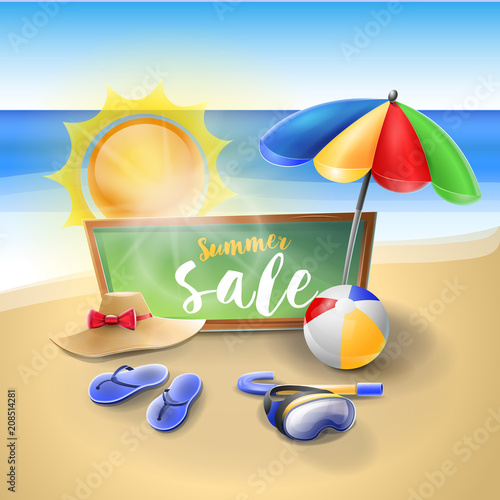 Summer sale. Tropical vacation