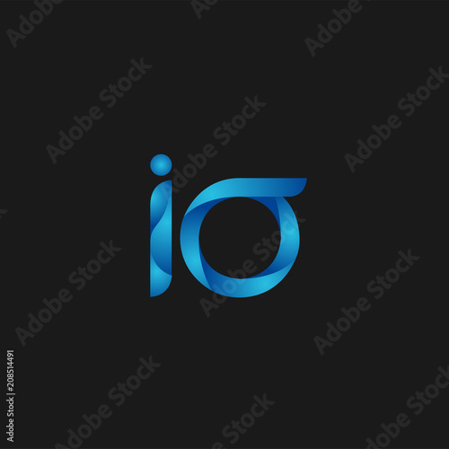 Initial Letter IO Logo Vector Design