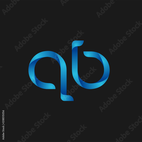 Initial Letter QB Logo Vector Design