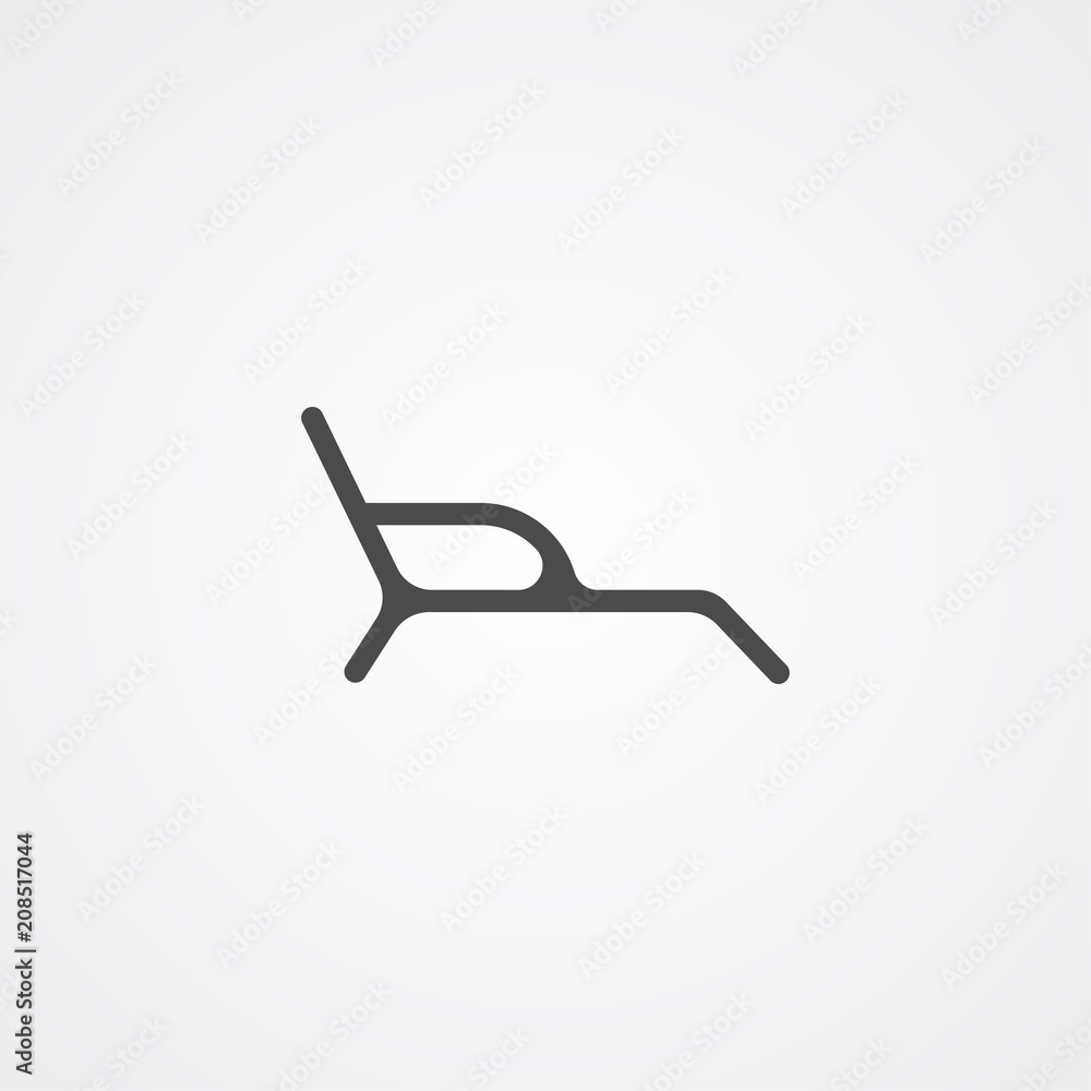 Beach chair icon Beach chair icon