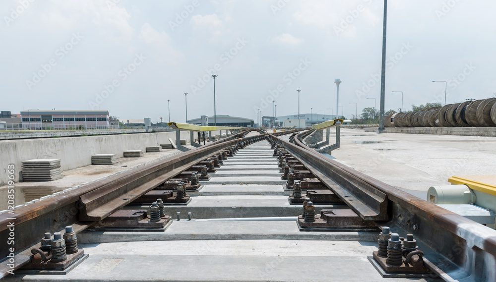 railway track, Construction of railway tracks, railway turnout, A Track to Maintenance area. Each train have schedule for preventive maintenance and corrective maintenance in depot.