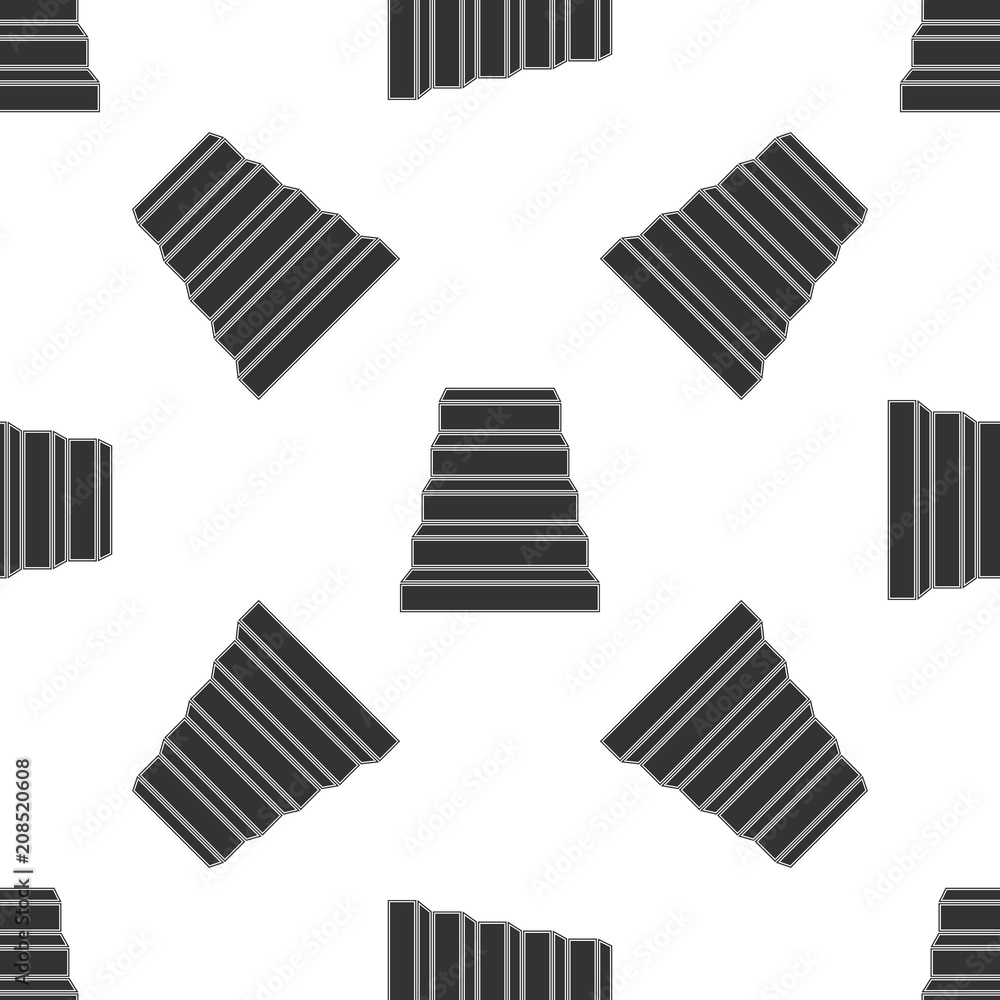 Staircase icon seamless pattern on white background. Flat design. Vector Illustration Staircase icon seamless pattern on white background. Flat design. Vector Illustration