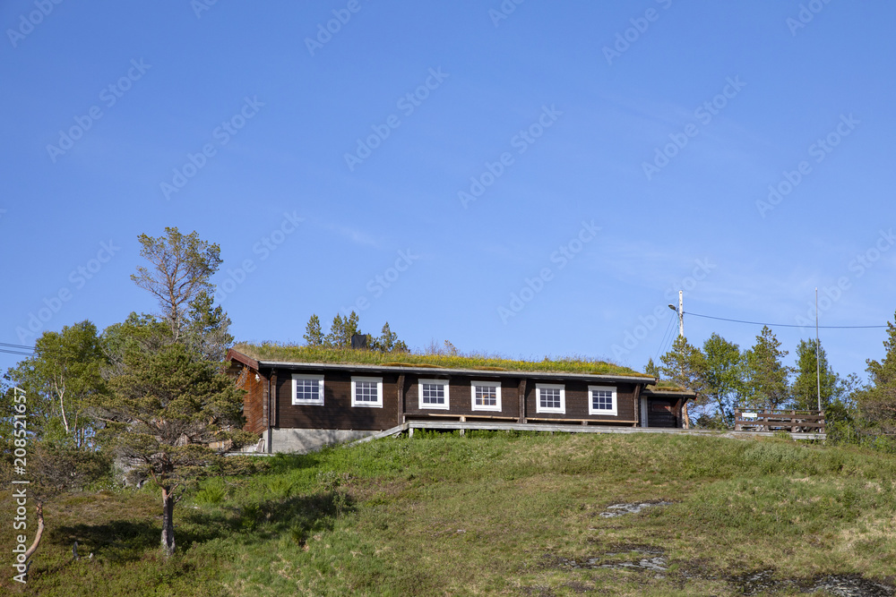 Log cabin in Gaasheia Nordland county sporting aeria Log cabin in Gaasheia Nordland county sporting aeria