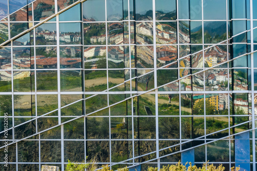 Mirror image in Santiago de Compostela, Spain photo