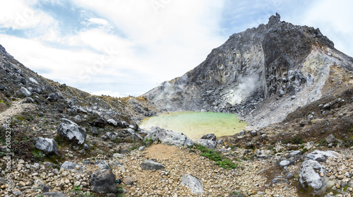 The crater of volcano Sibayak