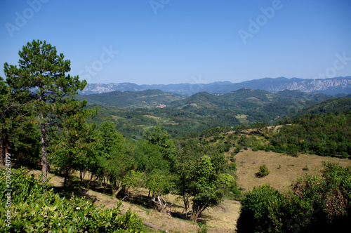 vue depuis le village de stanjel, slovenie