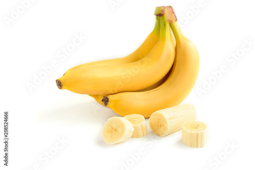 Banana isolated on white. background.