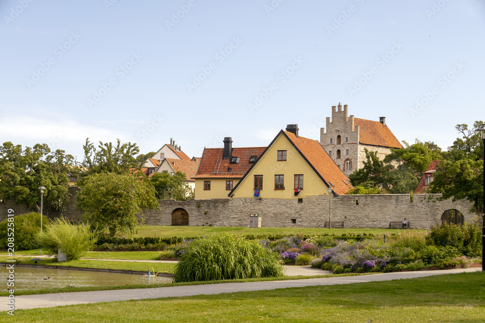 Almedalen is a park in the town Visby