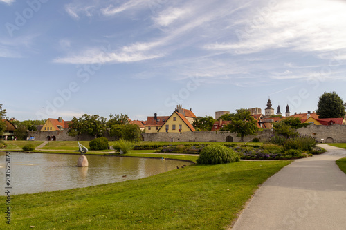 Almedalen is a park in the town Visby