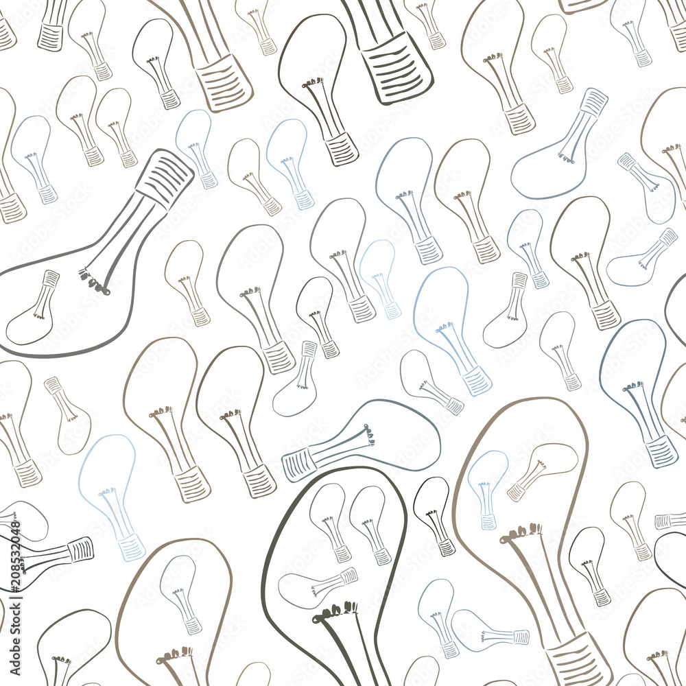 Seamless abstract illustrations of light bulb, conceptual. Canvas, design, thinking & line. Seamless abstract illustrations of light bulb, conceptual. Canvas, design, thinking & line.