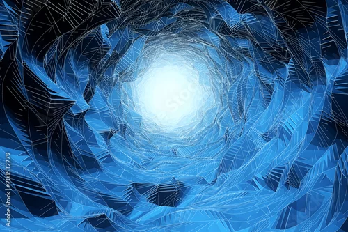 Obraz jaskinia lodowa - tunel