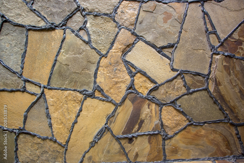Obraz premium Dry stone wall texture background