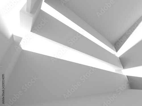 Abstract Modern White Architecture Background