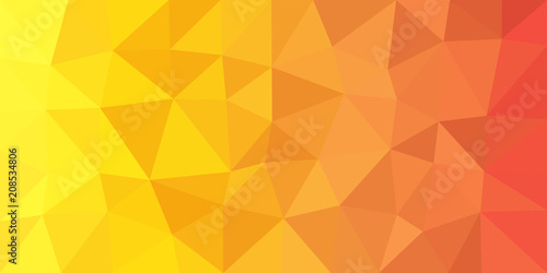 Yellow Orange Low Poly Vector Background