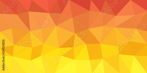 Yellow Orange Low Poly Vector Background