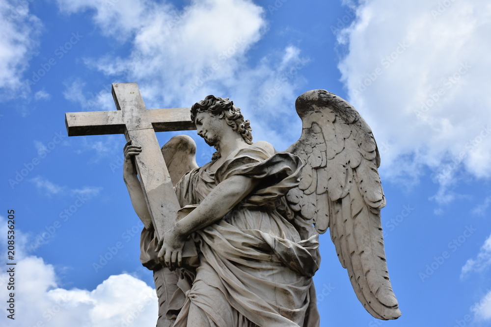 Rome, statues of the angels sculpted by pupils of Bernini in 1669 and