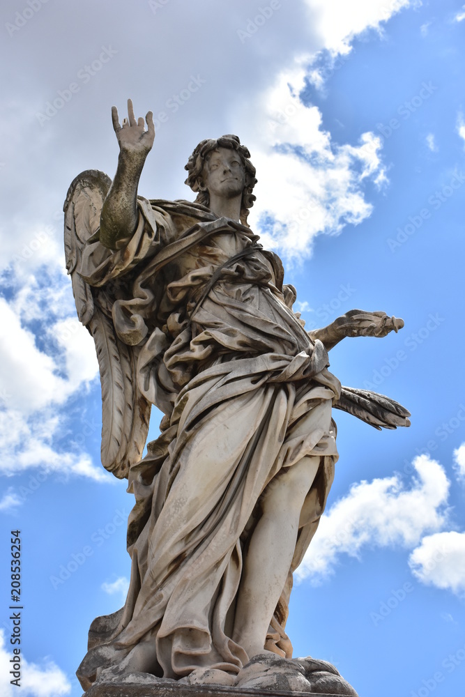 Rome, statues of the angels sculpted by pupils of Bernini in 1669 and