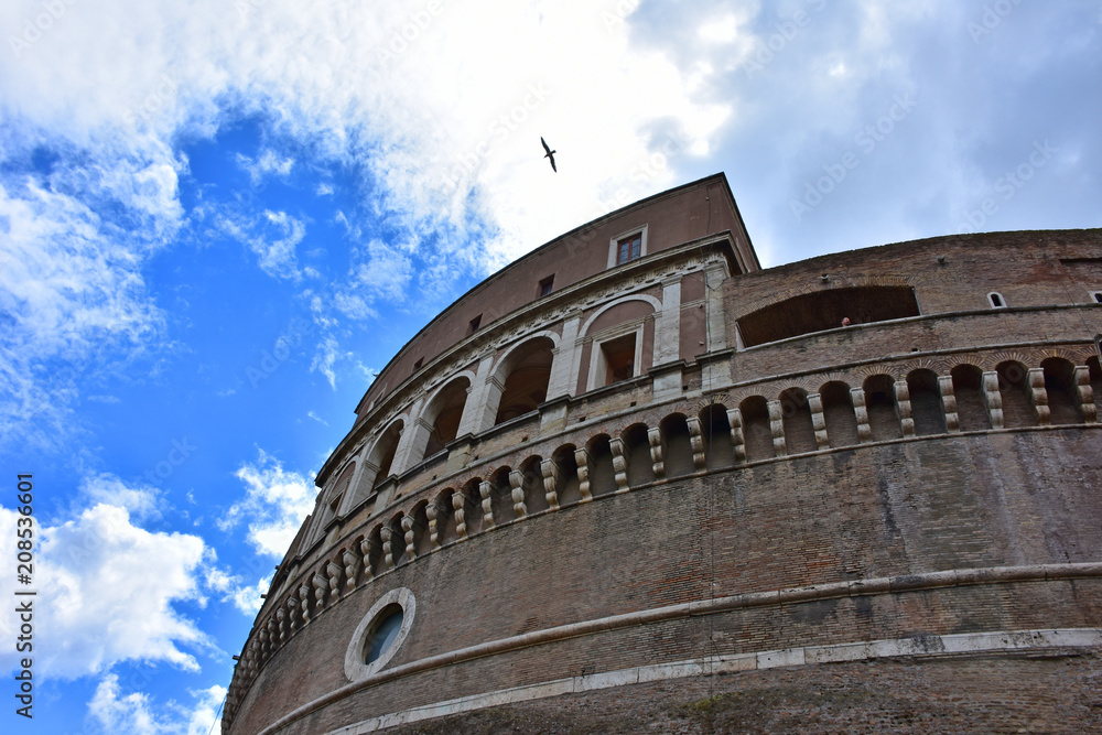 Rome, 17 May 2018, Reportage from S. Angel Castle. External and internal. External walls