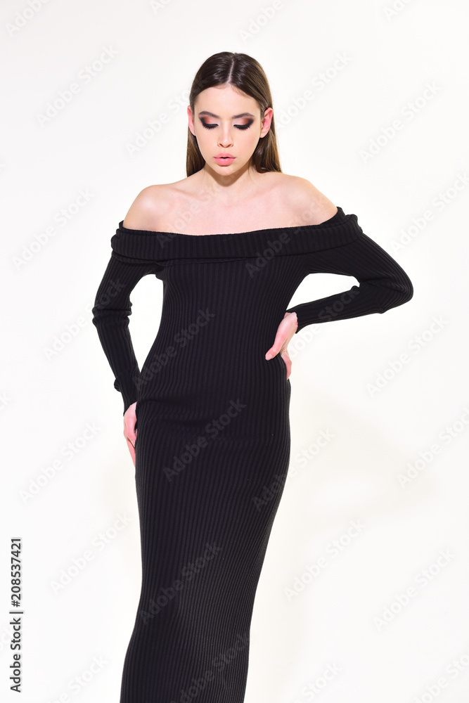 Free Photos - A Beautiful Woman With Thick, Dark Hair, Red Lips, And  Diamond Earrings. She Is Dressed In A Black Evening Gown, Likely Attending  A Formal Event. Her Striking Features And