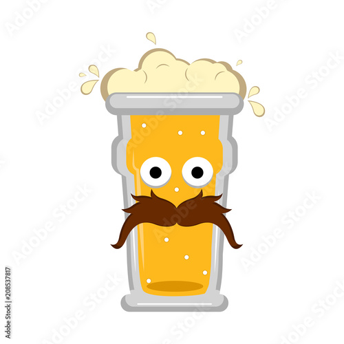 Hipster beer character