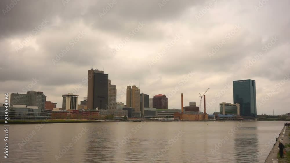 Storm Clouds Pass Fast Over Toledo Ohio on the Maumee Riverbanks Storm Clouds Pass Fast Over Toledo Ohio on the Maumee Riverbanks