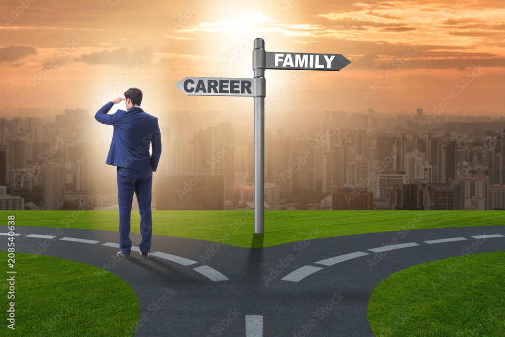 Work life or home balance business concept Work life or home balance business concept
