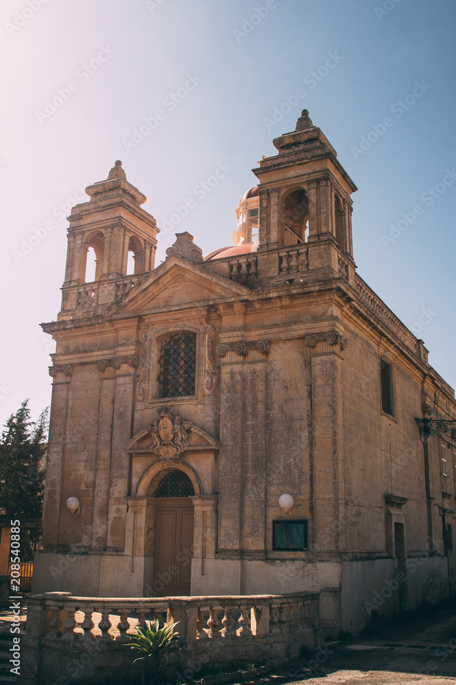 View to Church of Our Lady of tas-Silg in Marsaxlokk, Malta