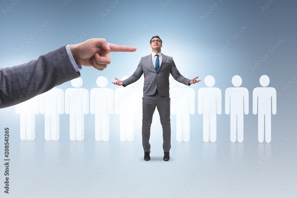 Recruitment and employment concept with selected employee Recruitment and employment concept with selected employee